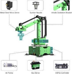 ai vision robotic arm kit maxarm esp32 open source wifi bluetooth connect smart robot arm with sensor ps2 wireless contr 5