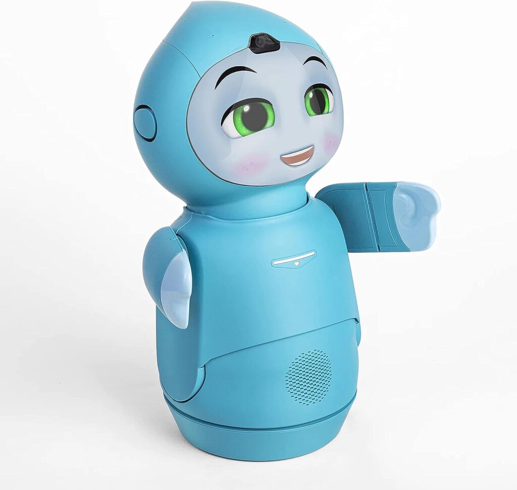 Moxie Robot, Conversational Learning Robot for Kids 5-10, GPT-Powered AI Technology, Increases Kids Social Confidence, Articulating Arms  Emotion-Responsive Camera, Birthday Gift for Boys and Girls