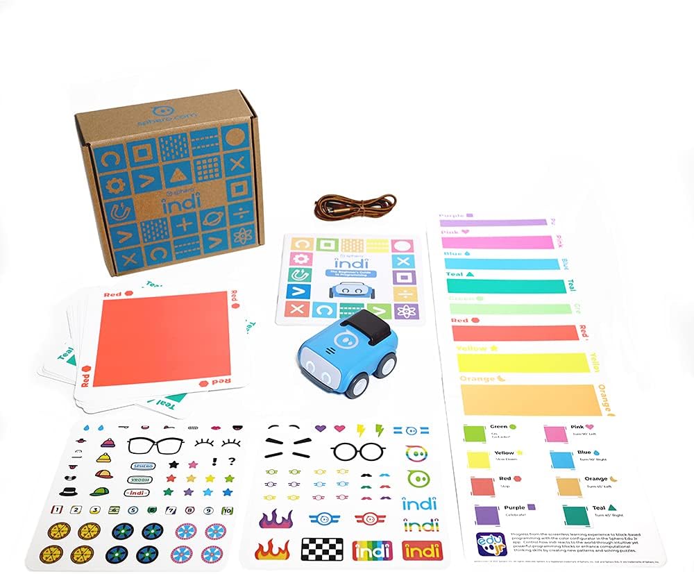 Sphero Indi at-Home Learning Kit: Screenless STEAM Learning Robot for Kids 4+ - Design  Build Custom Mazes - Problem Solve Like an Engineer- Sharpen Computational Thinking  Learn Coding Concepts