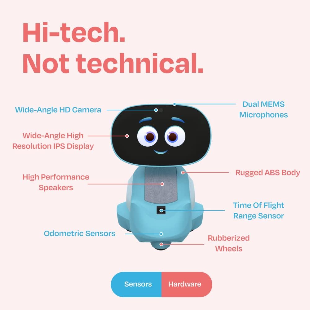 Miko 3: AI-Powered Smart Robot for Kids | STEM Learning Educational Robot | Interactive Robot with Coding apps + Unlimited Games | Birthday Gift for Girls Boys Aged 5-12