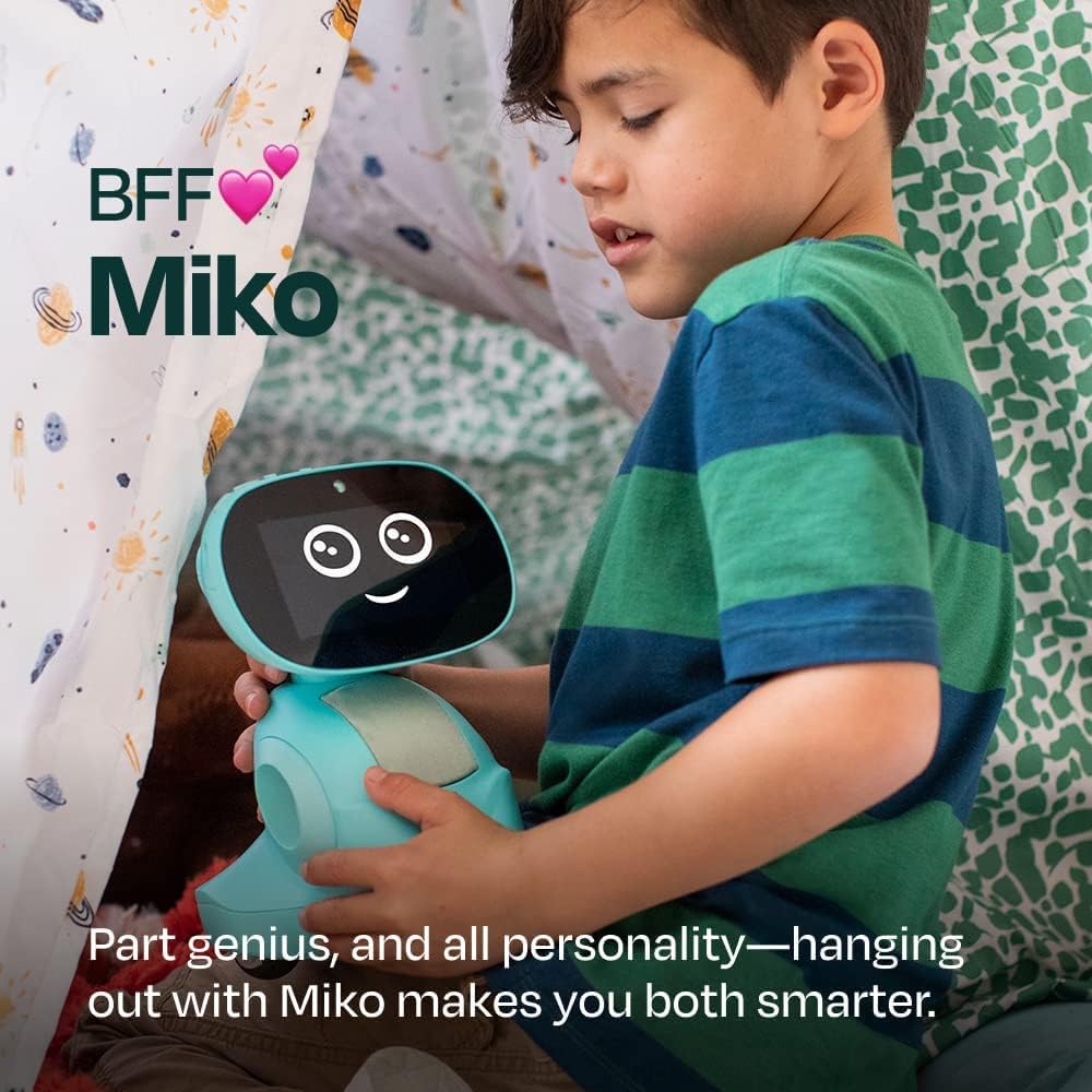 Miko 3: AI-Powered Smart Robot for Kids | STEM Learning Educational Robot | Interactive Robot with Coding apps + Unlimited Games | Birthday Gift for Girls Boys Aged 5-12