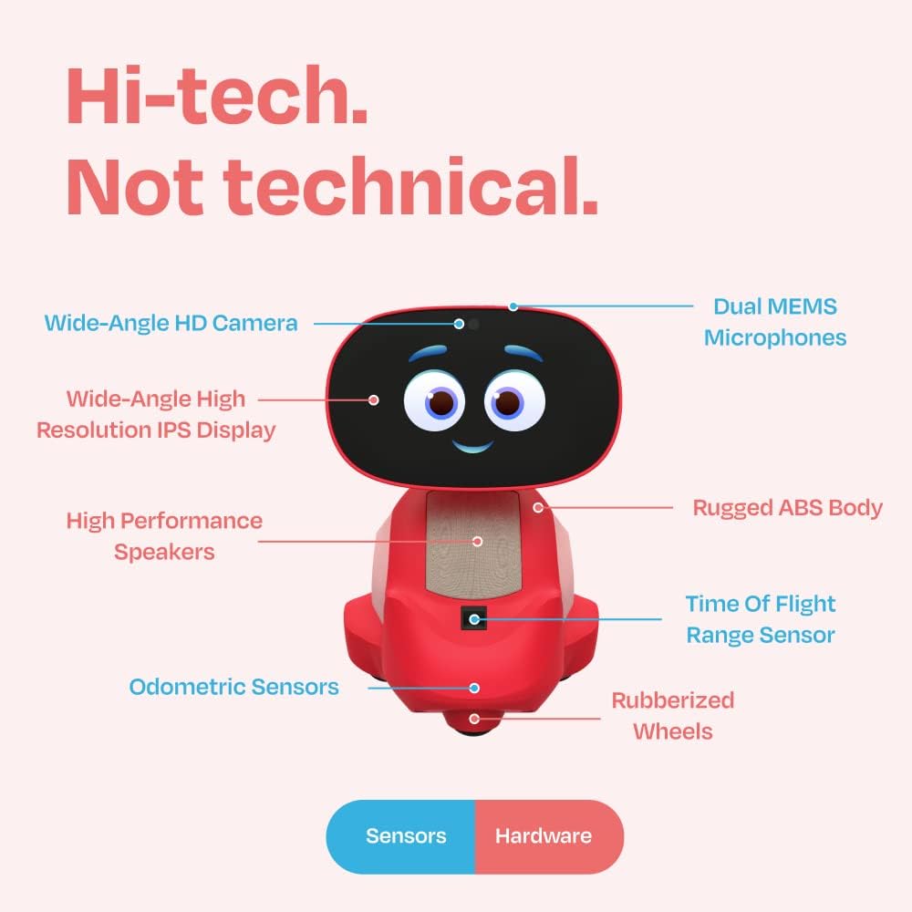 Miko 3: AI-Powered Smart Robot for Kids | STEM Learning Educational Robot | Interactive Robot with Coding apps + Unlimited Games | Birthday Gift for Girls Boys Aged 5-12