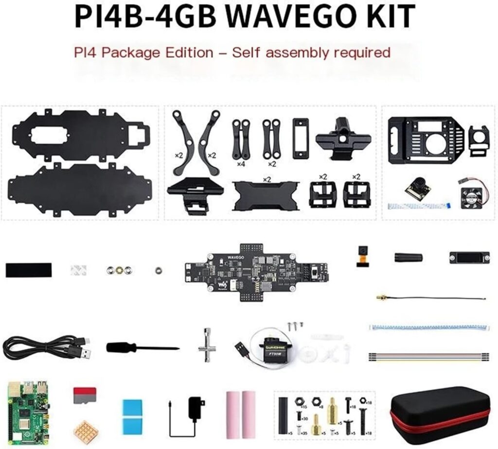 Robot Dog Bionic Quadruped Robot Dog, Unassembled Robot Face Recognition Open Source Maker Programming Education ESP32 Robot Toys (Color : Set A, Size : Robot Dog)