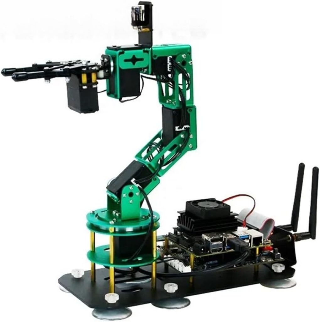 Robotic Arm AI Vision Robotic Arm 6 Axis Robot Arm, Assembled with ROS w/Mainboard for Raspberry Pi 4B/4G 4B/8G for Jetson-Nano Robot Arm Kits (Color : Package 4, Size : Set)