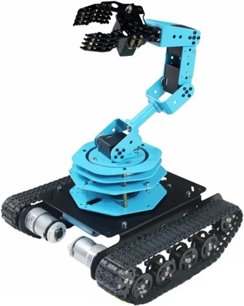 CIRONI Robotic Arm 6 DOF Robot Arm RC Tracked Robot, TS100 Smart Tank Car Educational Tank Chassis Robot Arm Kits