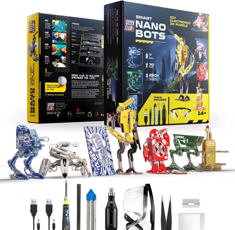 geeek club robot building kit unleash fun and learning while building 7 mini robots