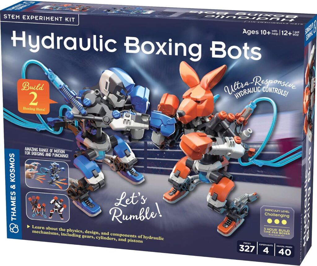 thames kosmos hydraulic boxing bots stem experiment kit review